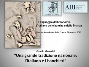 Il linguaggio dell`economia. L`italiano delle banche e della