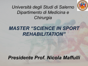 Master in riabilitazione del paziente sportivo