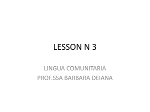 LESSON N 3