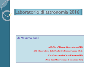 1. Introduzione all`astronomia (slides di teoria)