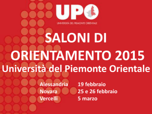 Diapositiva 1 - news - Università del Piemonte Orientale