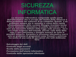 SICUREZZA INFORMATICA