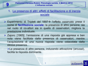 Palmonari-Cavazza-Rubini, Psicologia sociale, Il Mulino, 2012 L