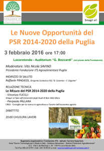 Diapositiva 1 - Fondazione ITS Agroalimentare Puglia