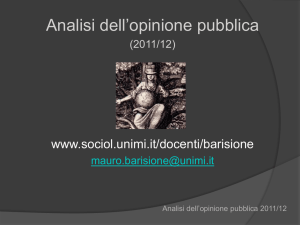 Opinioni pubbliche - Dipartimento di Scienze sociali e politiche