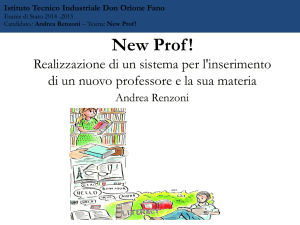 New Prof! Realizzazione di un sistema per l - Quinta ITI