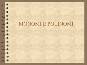 U3_MONOMI E POLINOMI
