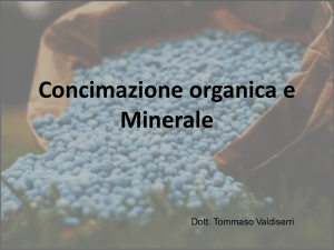 Prof. Valdiserri – Concimazione organica e minerale