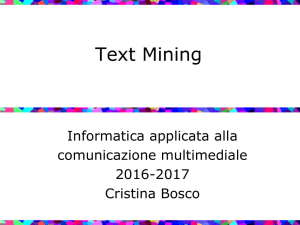 text mining e bigdata - Dipartimento di Informatica