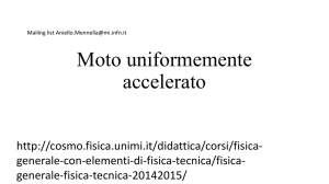 Moto uniformemente accelerato - cosmo