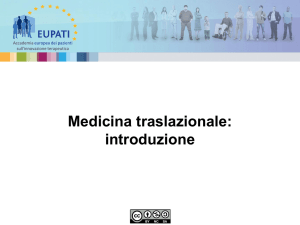 Presentazione: Medicina traslazionale