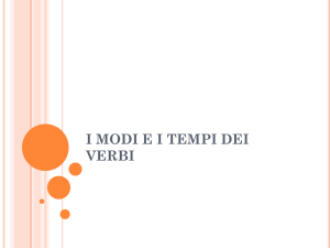 i modi ei tempi dei verbi