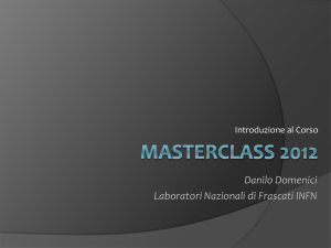 Introduzione al corso - INFN-LNF - Istituto Nazionale di Fisica