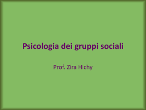 Psicologia dei gruppi sociali - Facoltà di Scienze della Formazione