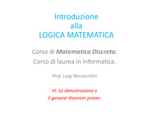 logica 6 - Dipartimento di Matematica