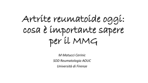 Artrite reumatoide oggi: cosa è importante sapere per il MMG