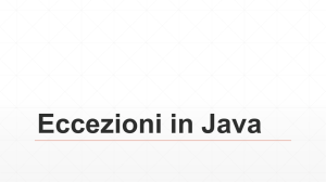 Eccezioni Java