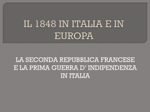 il 1848 in italia e in europa