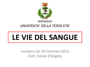 Le vie del sague - Dr Fulvio D`Angelo