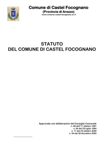 Statuto - Comune di Castel Focognano