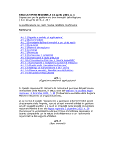 REGOLAMENTO REGIONALE 03 aprile 2015, n. 4 Disposizioni per