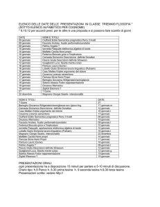 elenco date delle presentazioni orali (secondo modulo)
