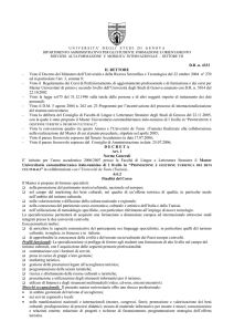 Bando - Orientamento - Università degli studi di Genova