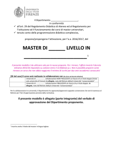 mod_A - Dipartimento di Scienze Biomediche Sperimentali e Cliniche