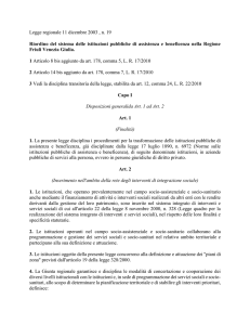 Legge regionale 11 dicembre 2003 , n. 19 Riordino del sistema