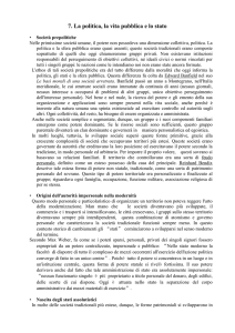 7. La politica, la vita pubblica e lo stato