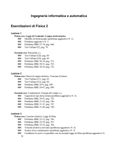 Esercizi da svolgere - Didattica a distanza