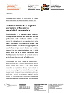 Tendenze tessili 2013: sughero, protezione antizanzare e proprietà
