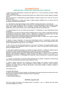 Elenco Agenti Biologici Classificati