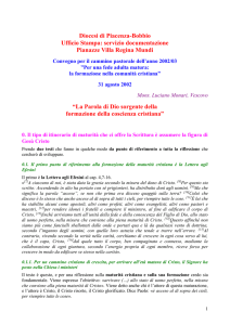 La Parola di Dio sorgente della formazione della coscienza cristiana