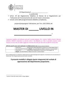 Modulo A - Dipartimento di Scienze della Salute