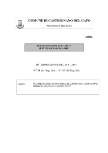 determina n. 754 del 2014 - Comune di Castrignano del Capo