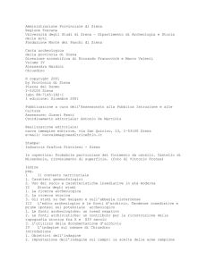 Amministrazione Provinciale di Siena Regione Toscana