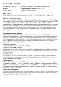 CV di Gianesini Gloria - Azienda Ospedaliero