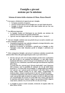 Schema di sintesi della relazione di Mons. Renzo Bonetti