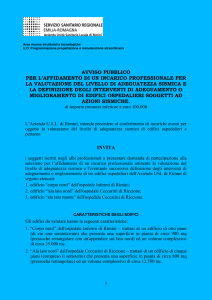 Fase 1 - Valutazione del livello di adeguatezza sismica degli edifici