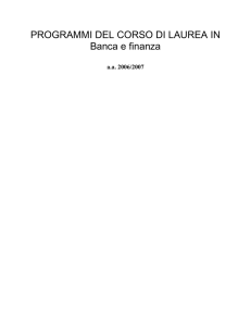 Economia per la finanza - Università degli Studi di Udine