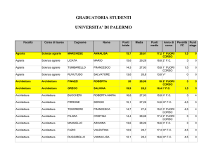 Graduatoria Studenti Palermo - Guida dello studente 2000 / 2001