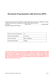 Documento Programmatico sulla Sicurezza (DPS)