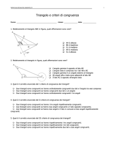 WWW.MATEMATICAMENTE.IT Triangolo e criteri di congruenza