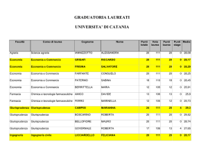 Graduatoria Laureati Catania - Guida dello studente 2000 / 2001