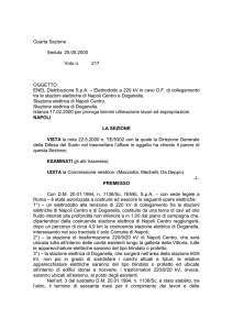 Elettrodotto a 220 kV in cavo O.F. di collegamento tra stazioni