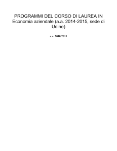 Economia aziendale (AL) (MZ) - Università degli Studi di Udine