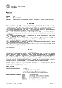 decreto n. - Università di Trento