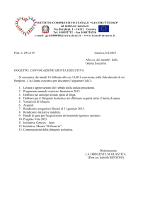 Giunta Esecutiva febbraio 2015 - Istituto comprensivo San Fruttuoso