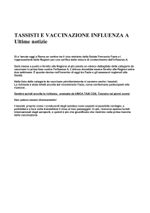 tassisti e vaccinazione influenza a